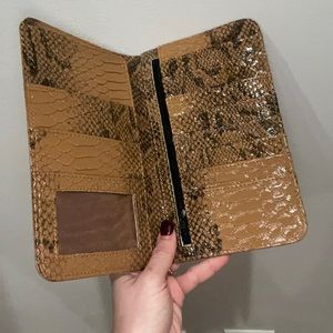 Faux Snakeskin wallet clutch
